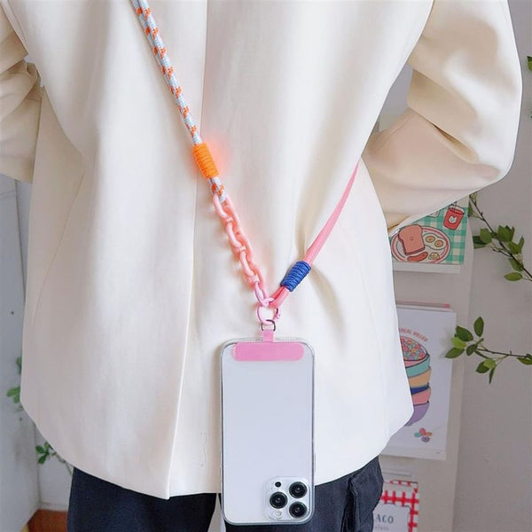 Phone Lanyard with Pad Two-Tone FashionChic