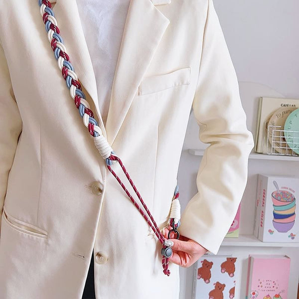Lanyard with Phone Pad Braided FashionChic