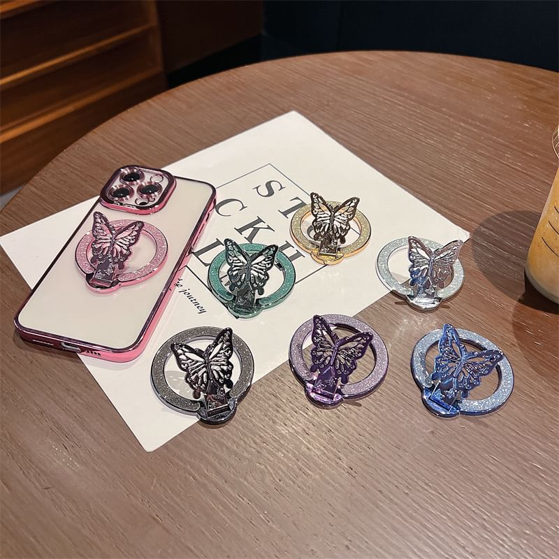 Glitter Magnetic Stand Butterfly Phone FashionChic
