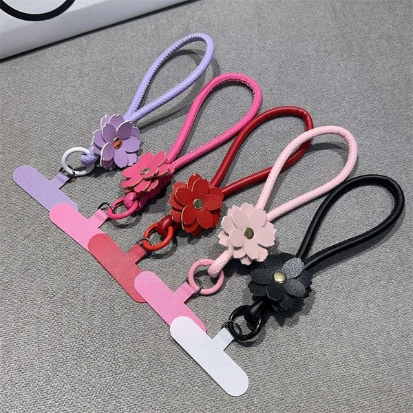 Phone with and Pad Lanyard Strap Floral Leather Faux FashionChic