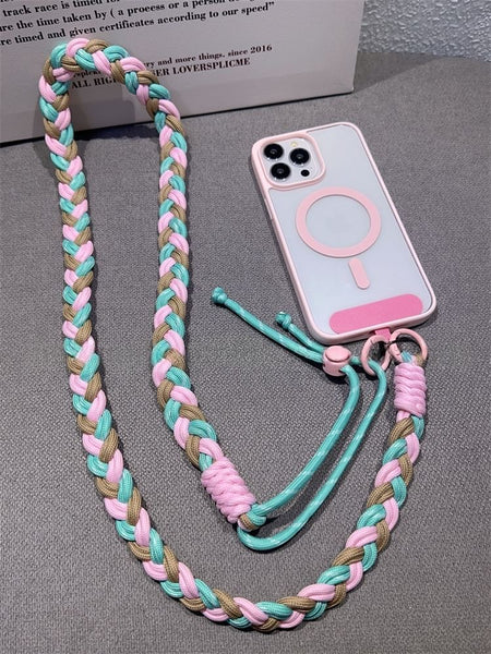 Lanyard with Phone Pad Braided FashionChic