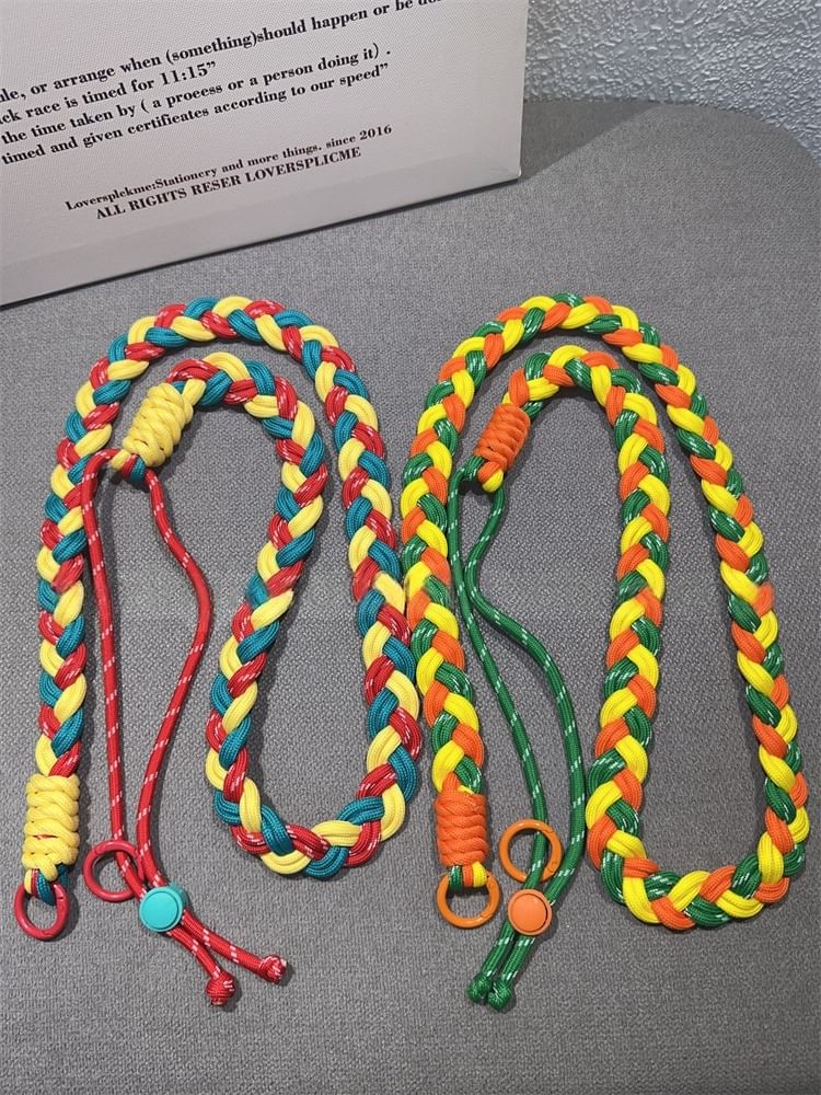 Lanyard with Phone Pad Braided FashionChic