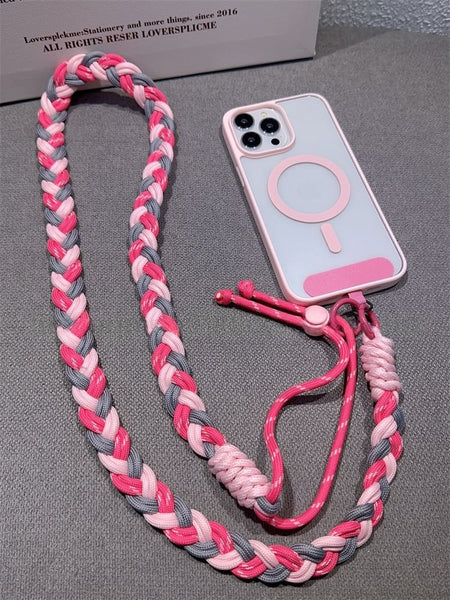 Lanyard with Phone Pad Braided FashionChic