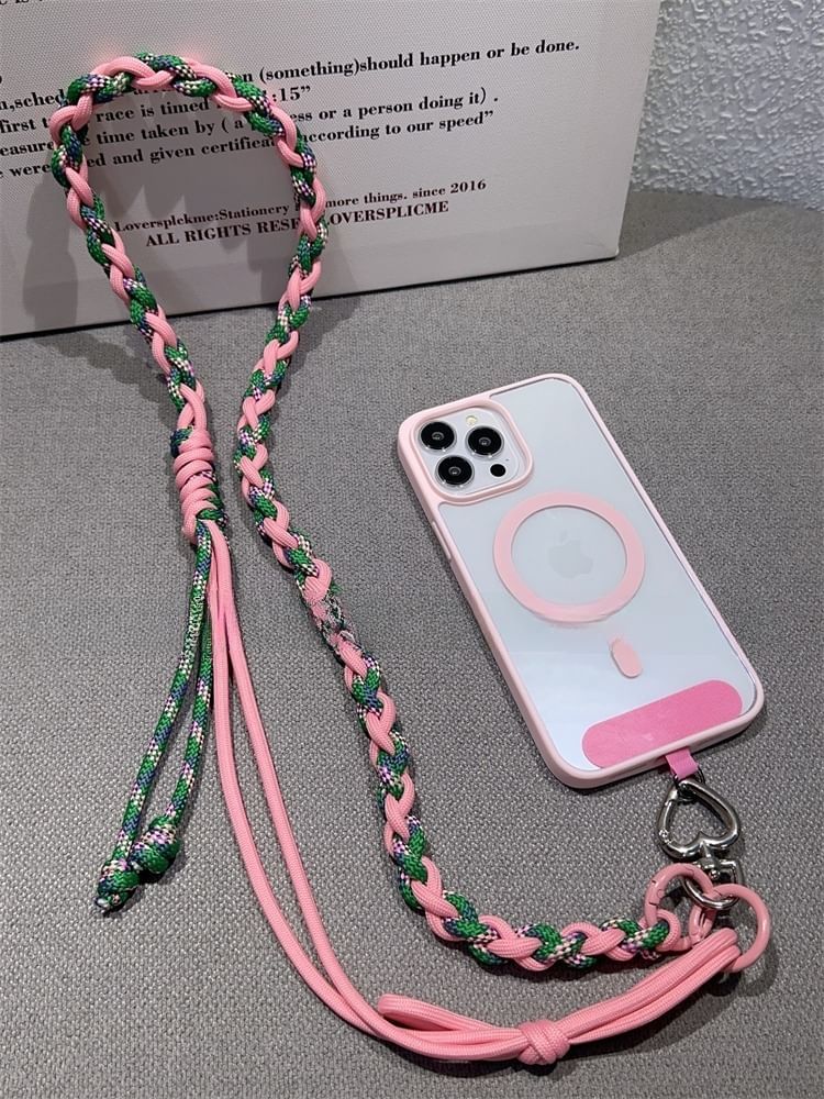 Phone Braided Lanyard with Strap Pad FashionChic