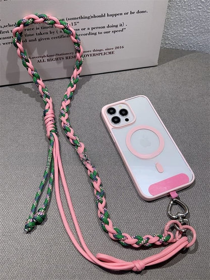 Phone Braided Lanyard with Strap Pad FashionChic
