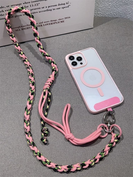 Phone Braided Lanyard with Strap Pad FashionChic
