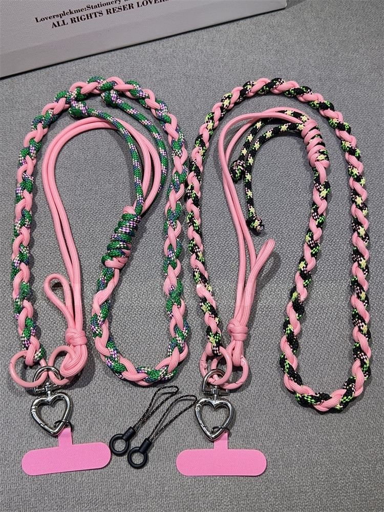 Phone Braided Lanyard with Strap Pad FashionChic