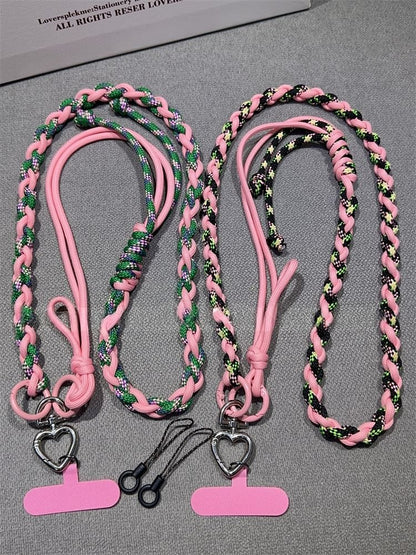 Phone Braided Lanyard with Strap Pad FashionChic