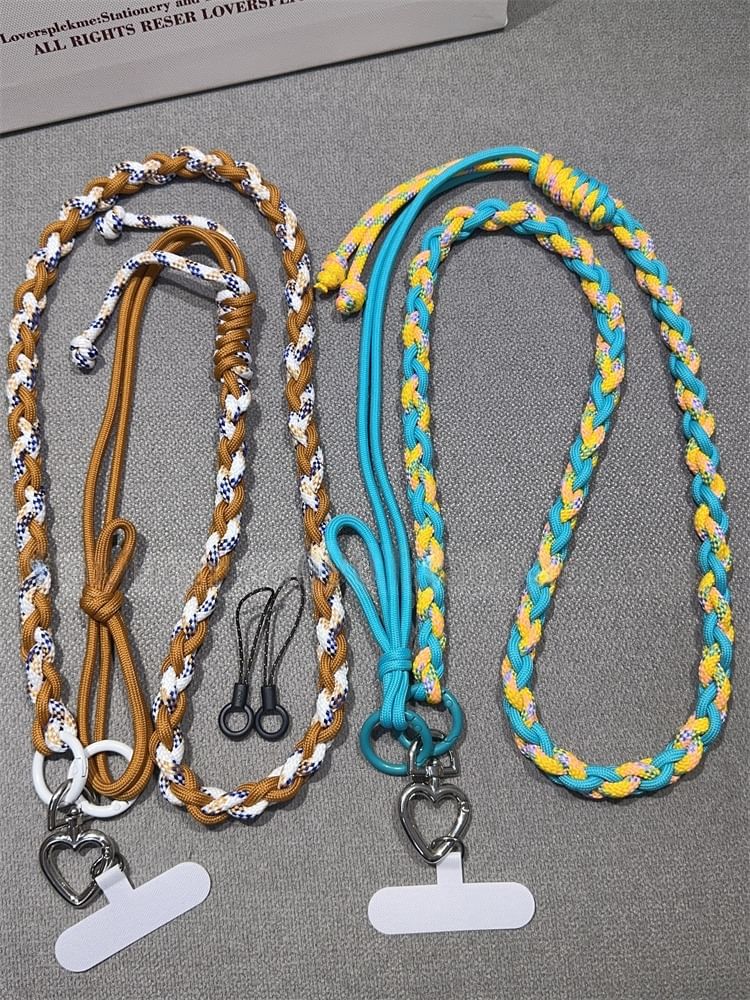 Phone Braided Lanyard with Strap Pad FashionChic