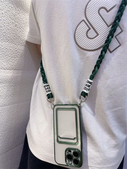 Braided with Phone and Pad Strap Lanyard FashionChic