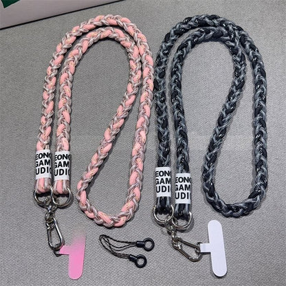 Braided with Phone and Pad Strap Lanyard FashionChic