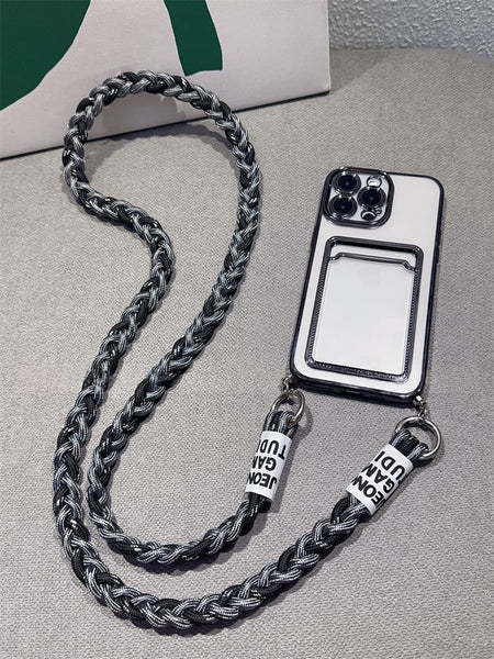 Braided with Phone and Pad Strap Lanyard FashionChic