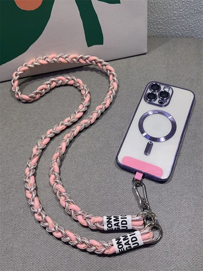 Braided with Phone and Pad Strap Lanyard FashionChic
