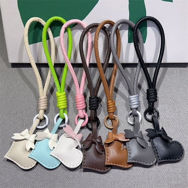 Leather with Faux and Bear Pad Phone Lanyard Strap FashionChic