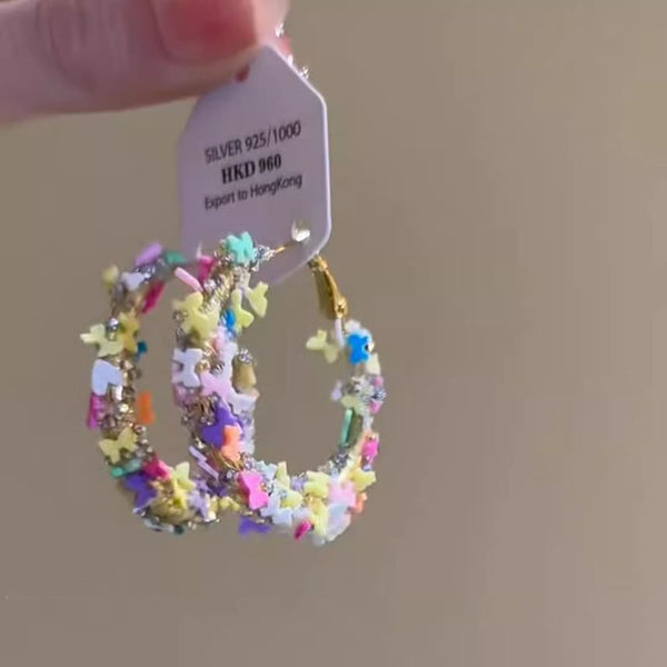 Butterfly Alloy Hoop Earring FashionChic