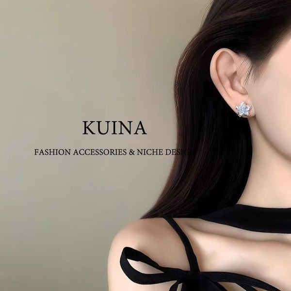 Stud Earring Crystal Star Alloy Faux FashionChic
