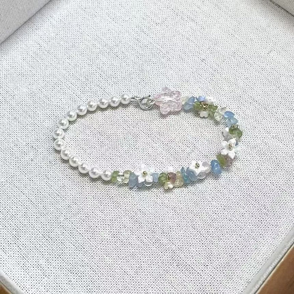 Bracelet Floral Star Faux Pearl FashionChic