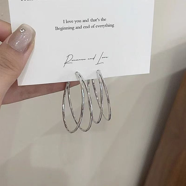 Hoop Layered Alloy Earring FashionChic