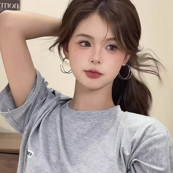 Hoop Layered Alloy Earring FashionChic