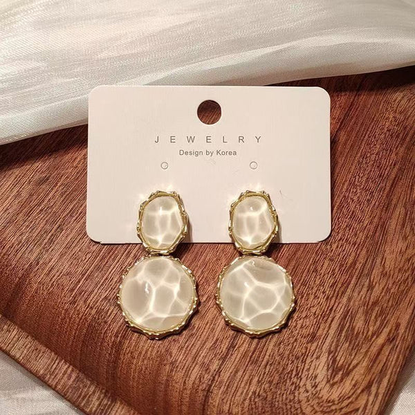 Ripple Asymmetrical Drop Alloy Earring FashionChic