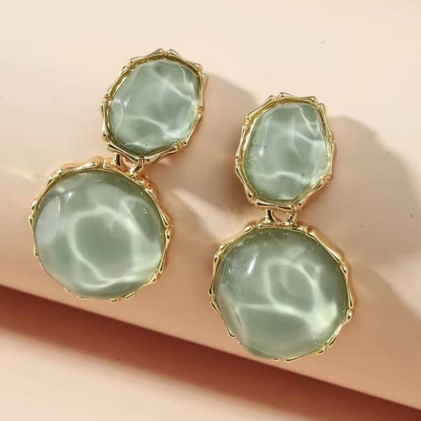 Ripple Asymmetrical Drop Alloy Earring FashionChic