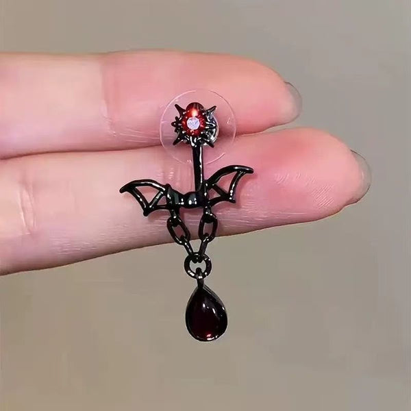 Rhinestone Alloy Bat Earring Dangle FashionChic