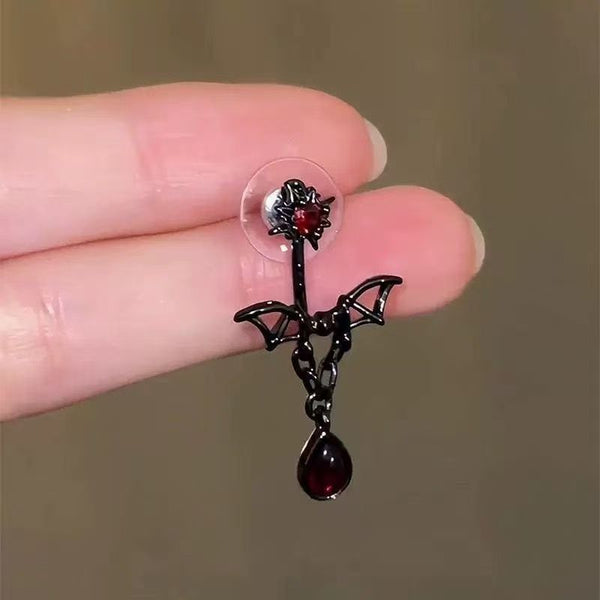 Rhinestone Alloy Bat Earring Dangle FashionChic