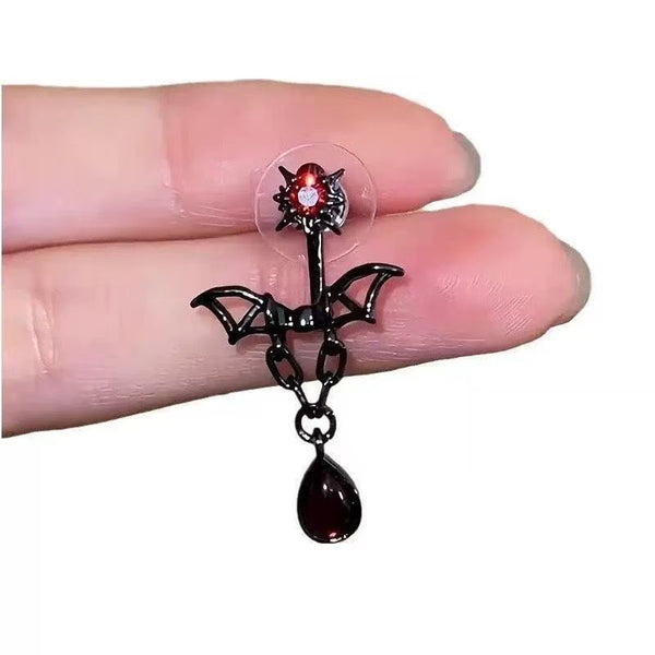 Rhinestone Alloy Bat Earring Dangle FashionChic
