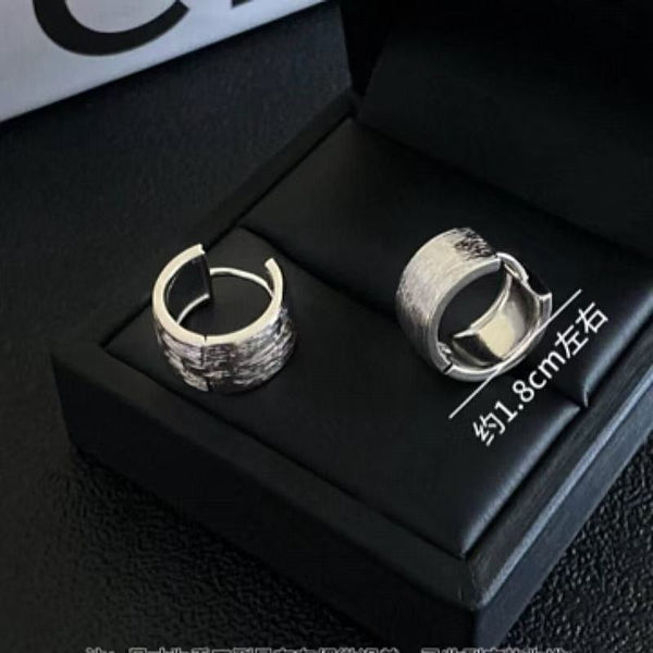 Huggie Alloy Earring Brushed FashionChic