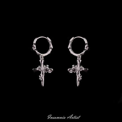 Alloy Cross Drop Earring FashionChic