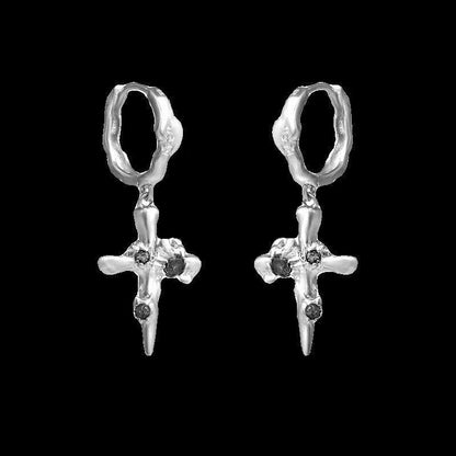 Alloy Cross Drop Earring FashionChic