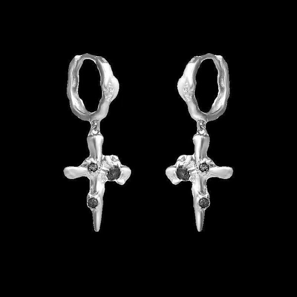 Alloy Cross Drop Earring FashionChic