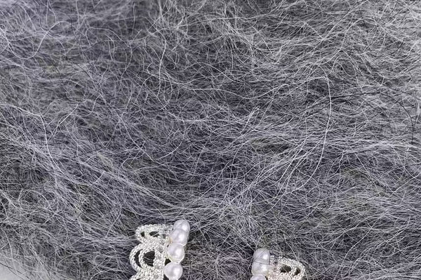 Huggie Earring Pearl Faux Lace Alloy FashionChic