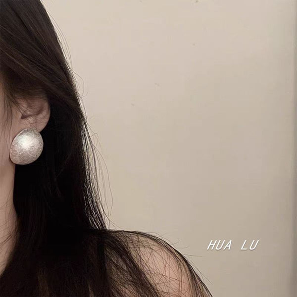 Alloy Brushed Bead Earring Stud FashionChic