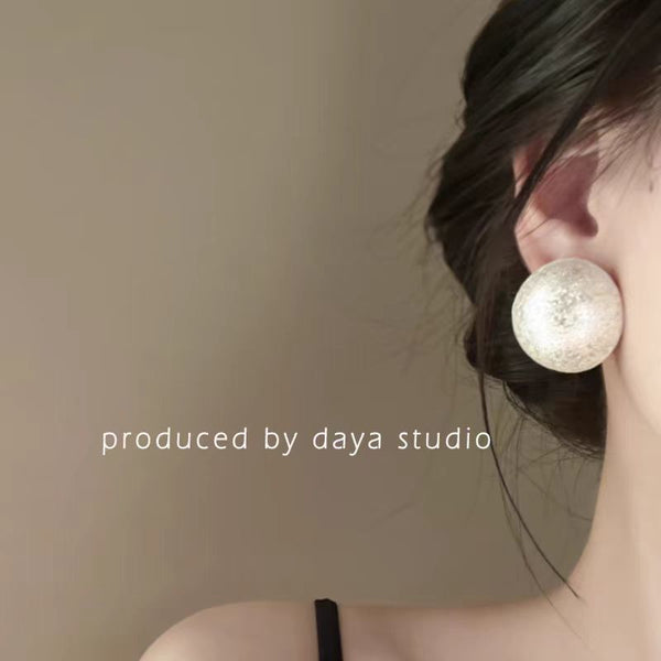 Alloy Brushed Bead Earring Stud FashionChic