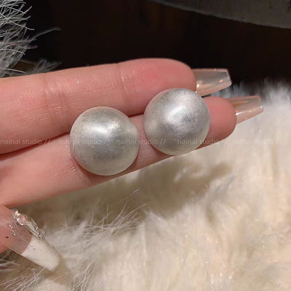 Alloy Brushed Bead Earring Stud FashionChic