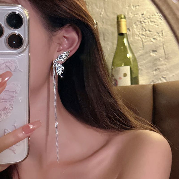 Alloy Threader Earring Butterfly FashionChic