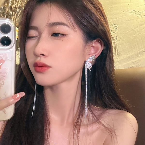 Alloy Threader Earring Butterfly FashionChic