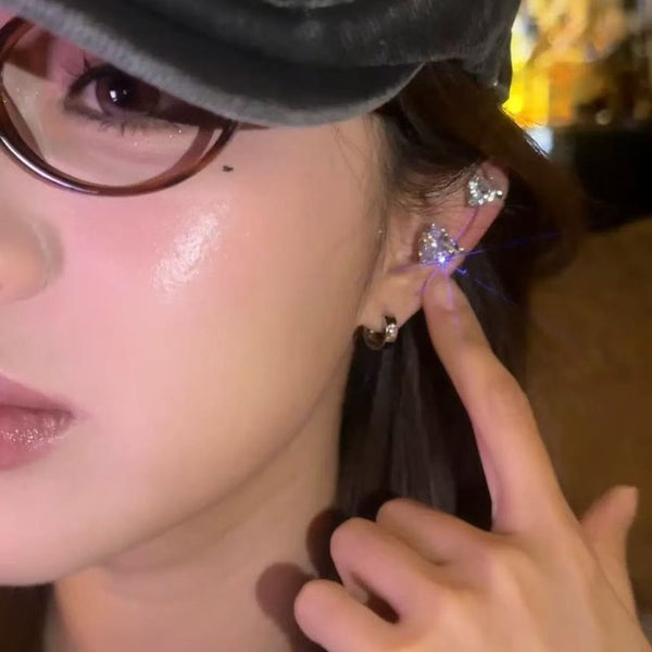 Alloy Ear Set Cuff of Heart 4: Rhinestone FashionChic