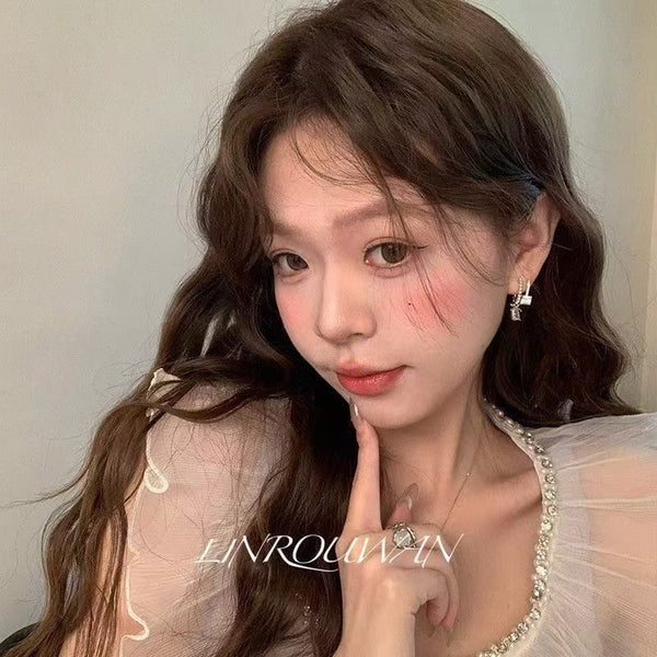 Drop Rhinestone Alloy Earring FashionChic