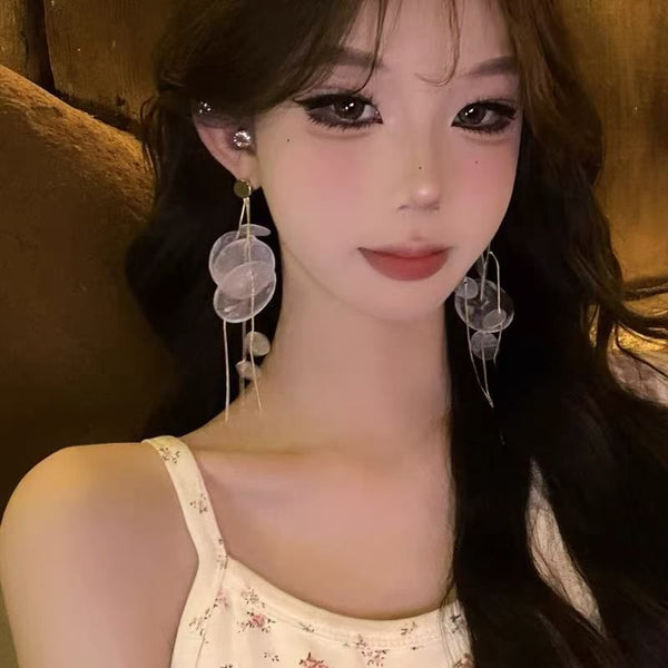 Alloy Earring Disc Shell Statement FashionChic