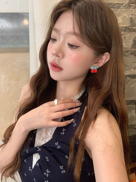 Cherry Stud Earring Bead FashionChic
