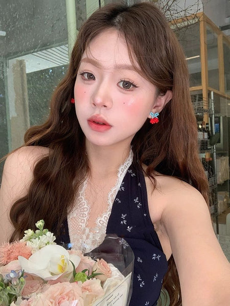 Cherry Stud Earring Bead FashionChic