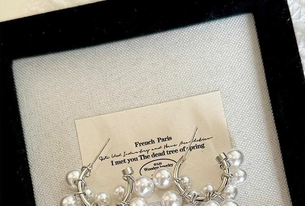 Earring Alloy Pearl Faux Drop FashionChic