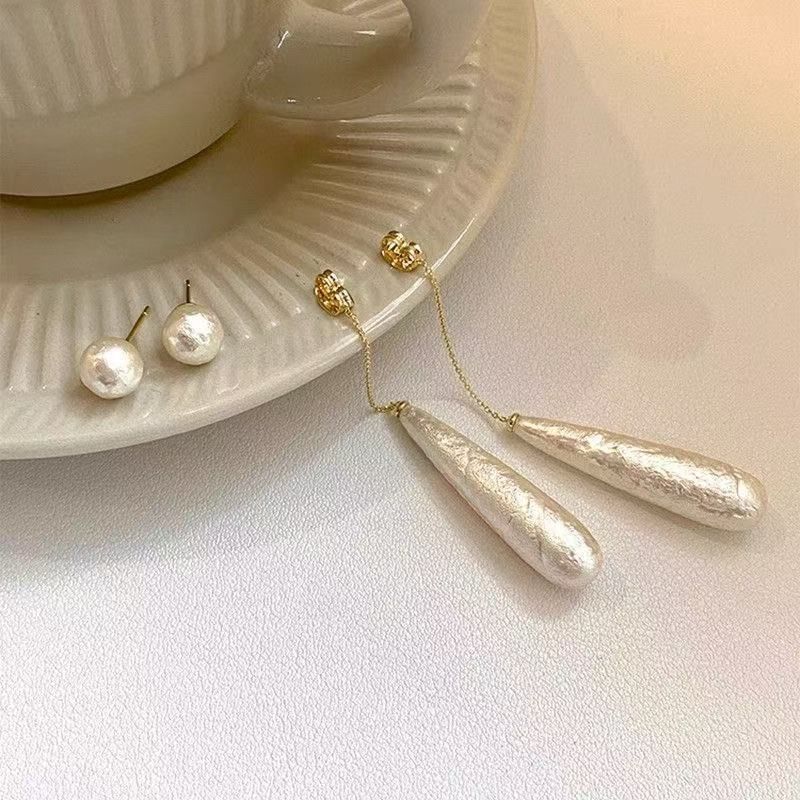 Pearl Droplet Earring Dangle Alloy Faux FashionChic
