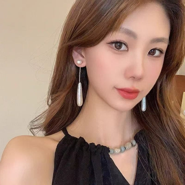 Pearl Droplet Earring Dangle Alloy Faux FashionChic