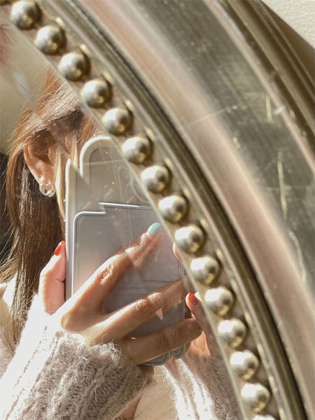 Ear Stud Sterling Leverback Heart Silver FashionChic