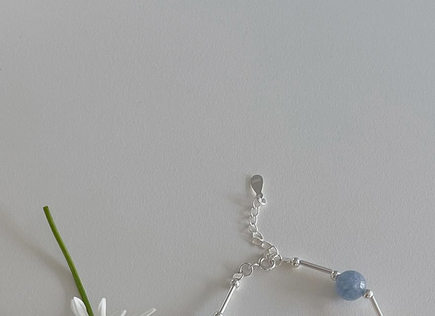 Sterling Gemstone Silver Bracelet Beaded FashionChic