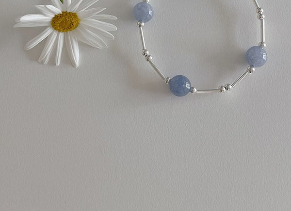 Sterling Gemstone Silver Bracelet Beaded FashionChic