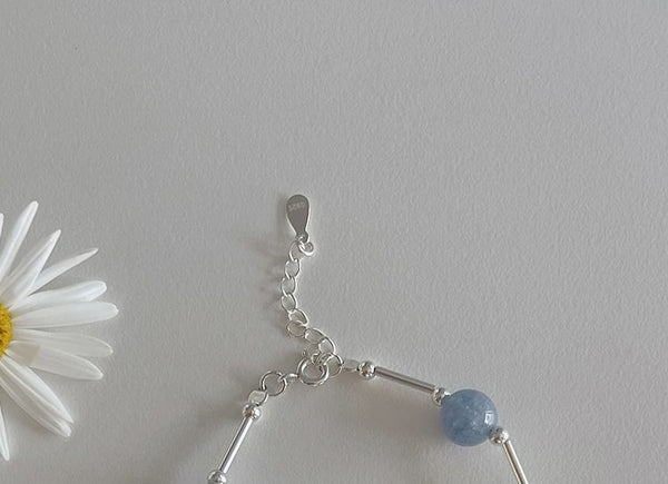 Sterling Gemstone Silver Bracelet Beaded FashionChic